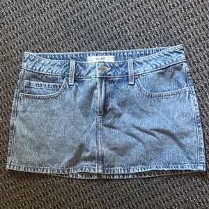 Hollister Light Blue Denim Mini Skort